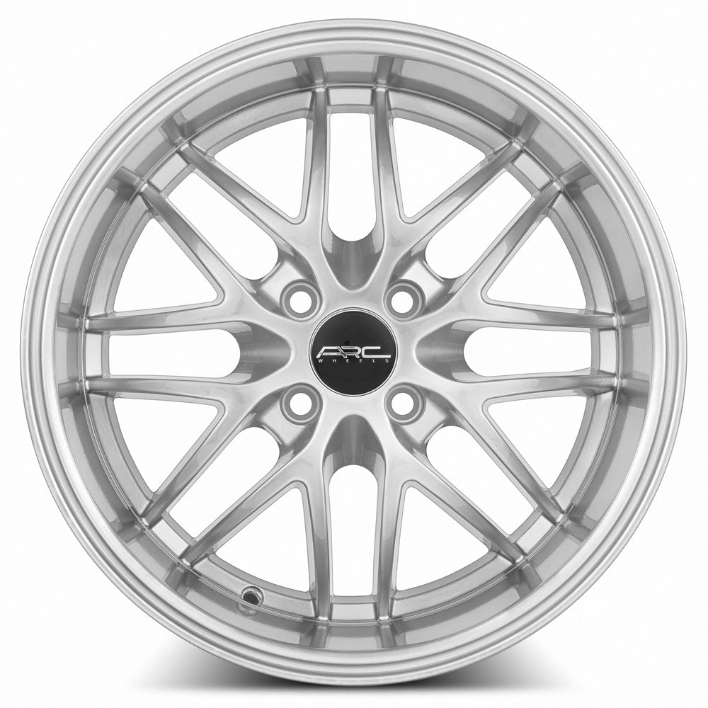 ARC AR3 Hyper Silver Machine Lip 16x8.5 +20 4x108mm 73.1mm - WheelWiz