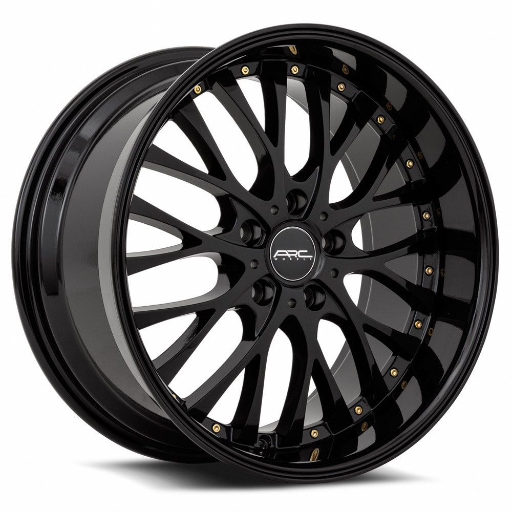 Vors AR6 All Black Gold Rivet 18x9 +35 5x115mm 73.1mm - Wheelwiz