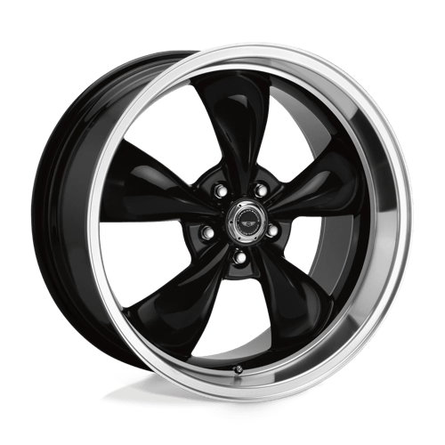 American Racing AR105 TORQ THRUST M Gloss Black W/ Machined Lip 17x7.5 +45 5x115mm 70.3mm - Wheelwiz
