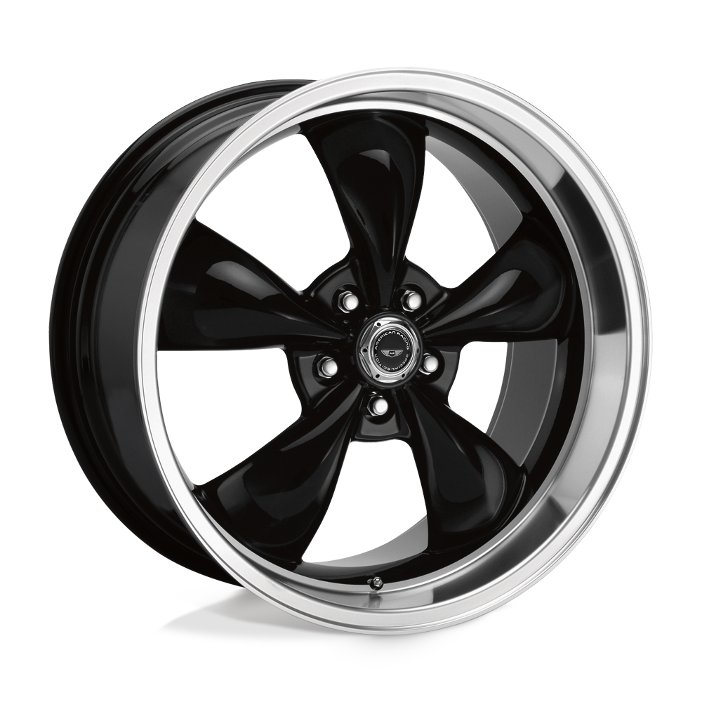 American Racing AR105 TORQ THRUST M Gloss Black Machined Lip 18x10 +45 5x114.3mm 72.6mm - WheelWiz