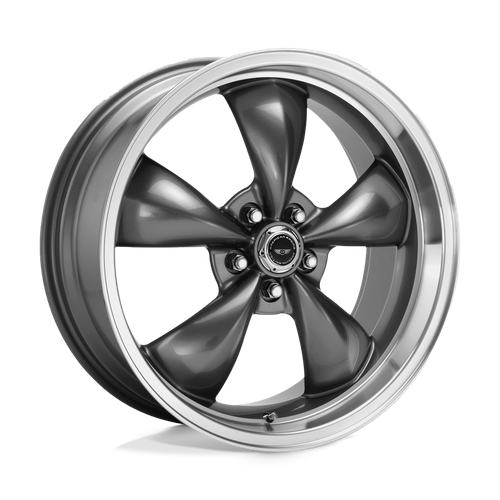 American Racing AR105 TORQ THRUST M Anthracite W/ Machined Lip 17x9 +45 5x120.65mm 72.6mm