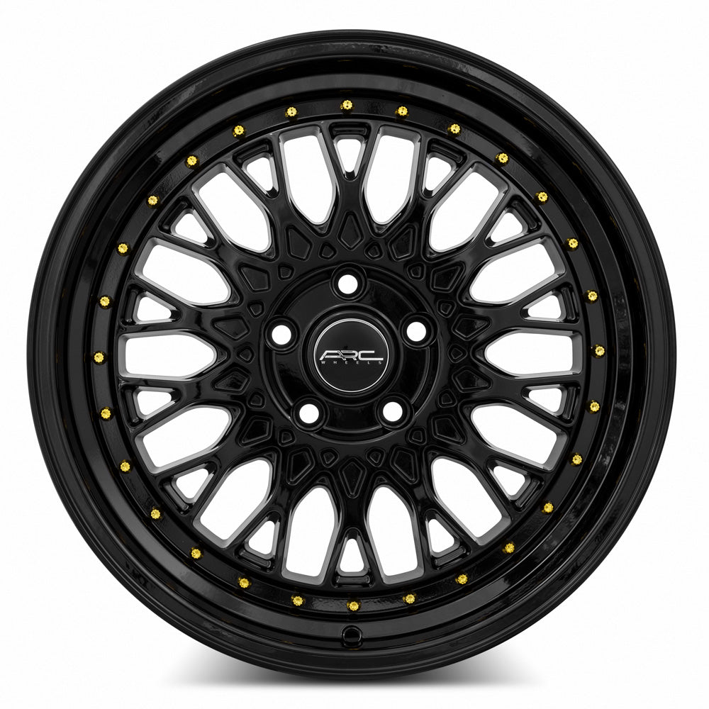 ARC AR1 All Black Gold Rivet 18x8.5 +35 5x114.3mm 73.1mm