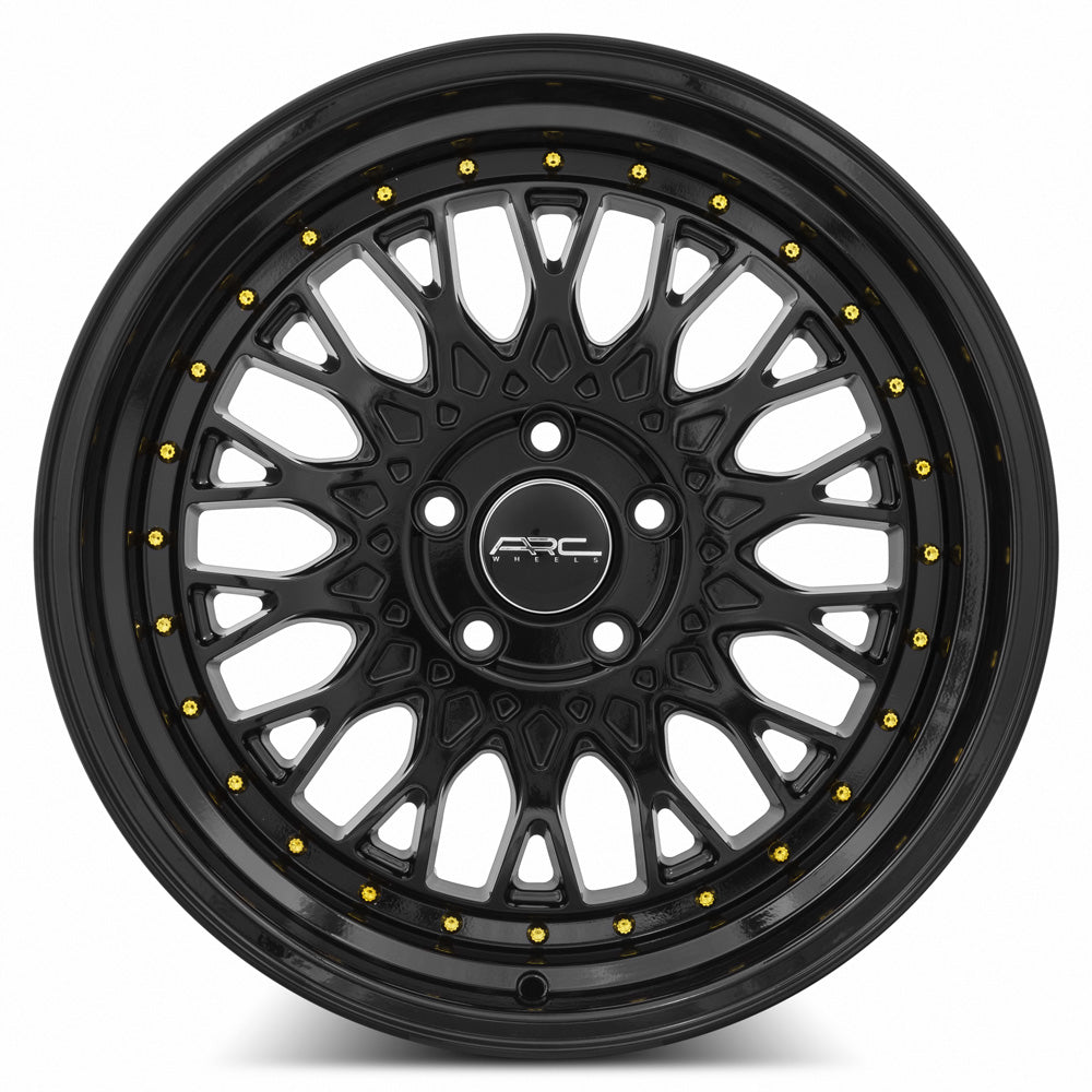 ARC AR1 All Black Gold Rivet 18x9.5 +35 5x115mm 73.1mm