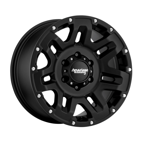 American Racing AR200 YUKON Cast Iron Black 17x8.5 00 5x139.7mm 108mm - WheelWiz