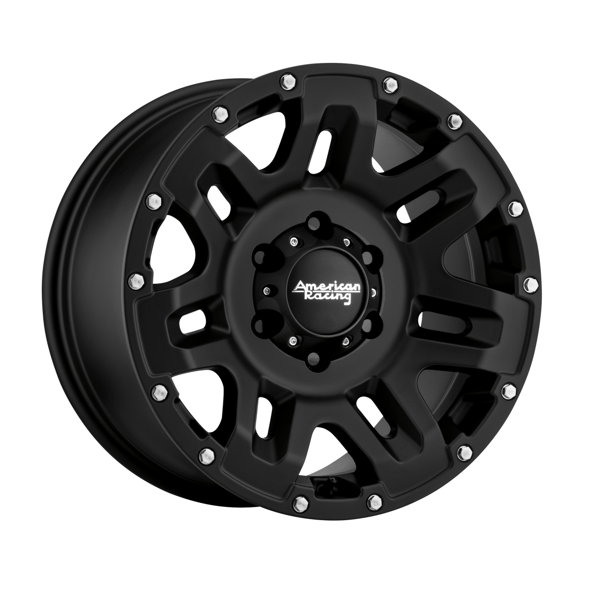 American Racing AR200 YUKON Cast Iron Black 18x8.5 +15 8x180mm 124.2mm - WheelWiz