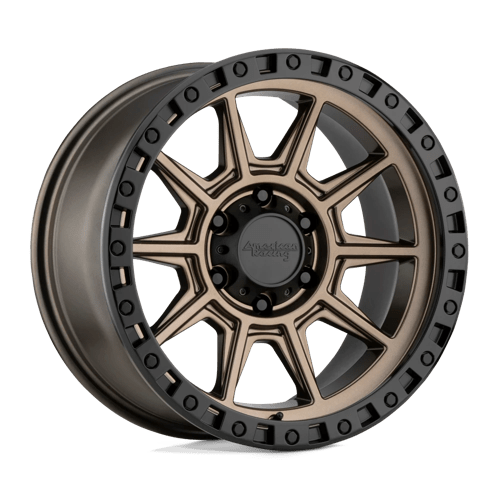 American Racing AR202 Matte Bronze W/ Black Lip 16x8 0 6x139.7mm 106.1mm - Wheelwiz