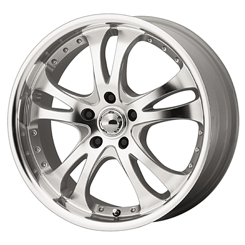 American Racing AR383 CASINO Silver Machined 16x7 +42 5x114.3mm 72.6mm - WheelWiz