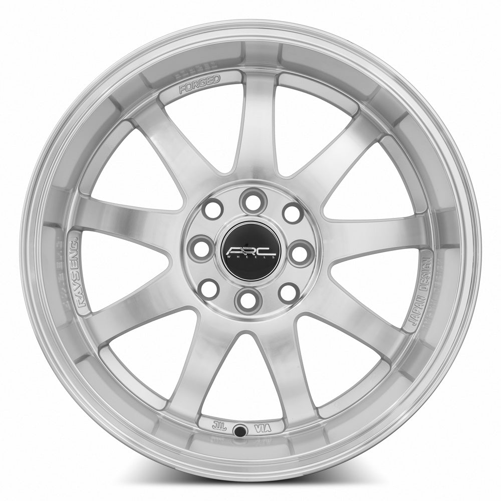 ARC AR4 Silver Machine Face Lip 16x8.5 +20 4x108mm 73.1mm - WheelWiz