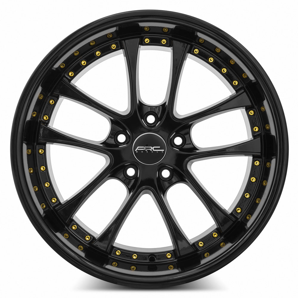 ARC AR5 All Black Gold Rivet 18x9.5 +30 5x115mm 73.1mm