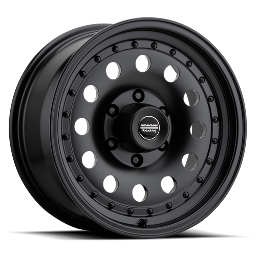 American Racing AR62 OUTLAW II Satin Black 15x7 -6 6x139.7mm 108mm - Wheelwiz