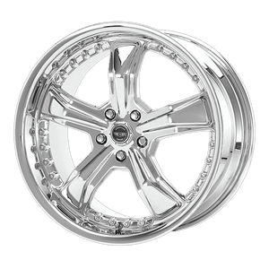 American Racing AR198 RAZOR Chrome 20x9 +24 5x120.65mm 72.6mm - WheelWiz