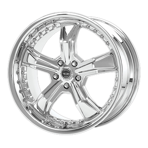 American Racing AR198 RAZOR Chrome 20x9 +24 5x120.65mm 72.6mm - WheelWiz