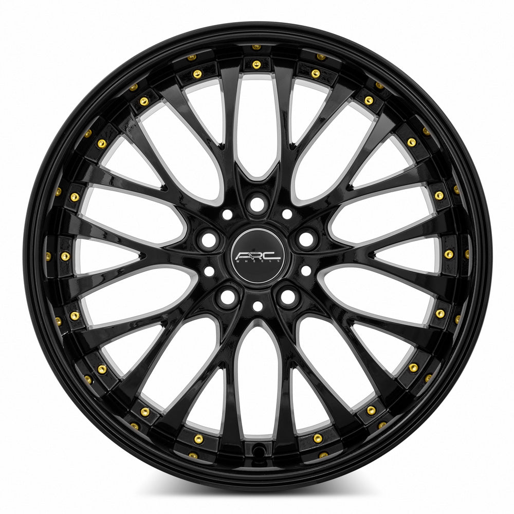 ARC AR6 All Black Gold Rivet 18x8 +30 5x120mm 73.1mm