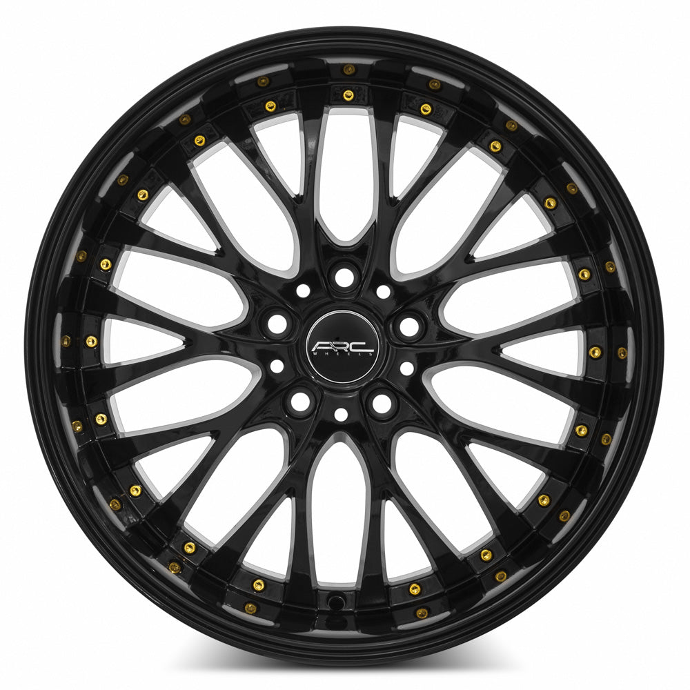 Vors AR6 All Black Gold Rivet 18x9 +35 5x114.3mm 73.1mm - Wheelwiz