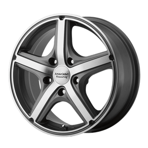 American Racing AR883 MAVERICK Anthracite Machined 16x7 +40 5x112mm 72.6mm - WheelWiz