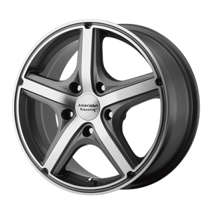 American Racing AR883 MAVERICK Anthracite Machined 18x8 +40 5x120.65mm 72.6mm - WheelWiz