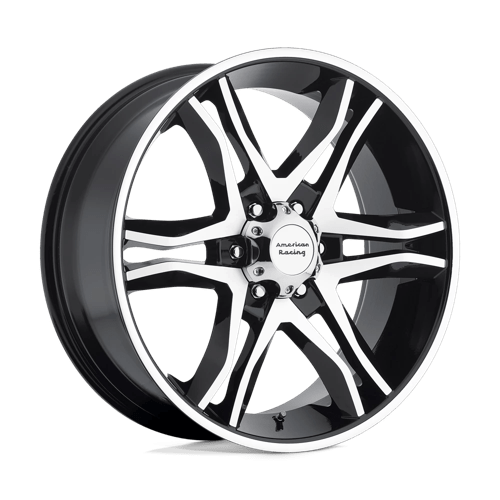 American Racing AR893 MAINLINE Gloss Black Machined 17x8 +25 5x120mm 74.1mm - WheelWiz