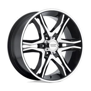 American Racing AR893 MAINLINE Gloss Black Machined 18x8.5 +12 6x135mm 87.1mm - WheelWiz