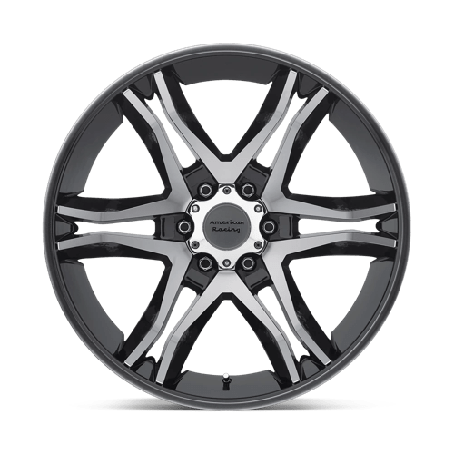 American Racing AR893 MAINLINE Gloss Black Machined 17x8 +25 6x139.7mm 106.1mm - Wheelwiz