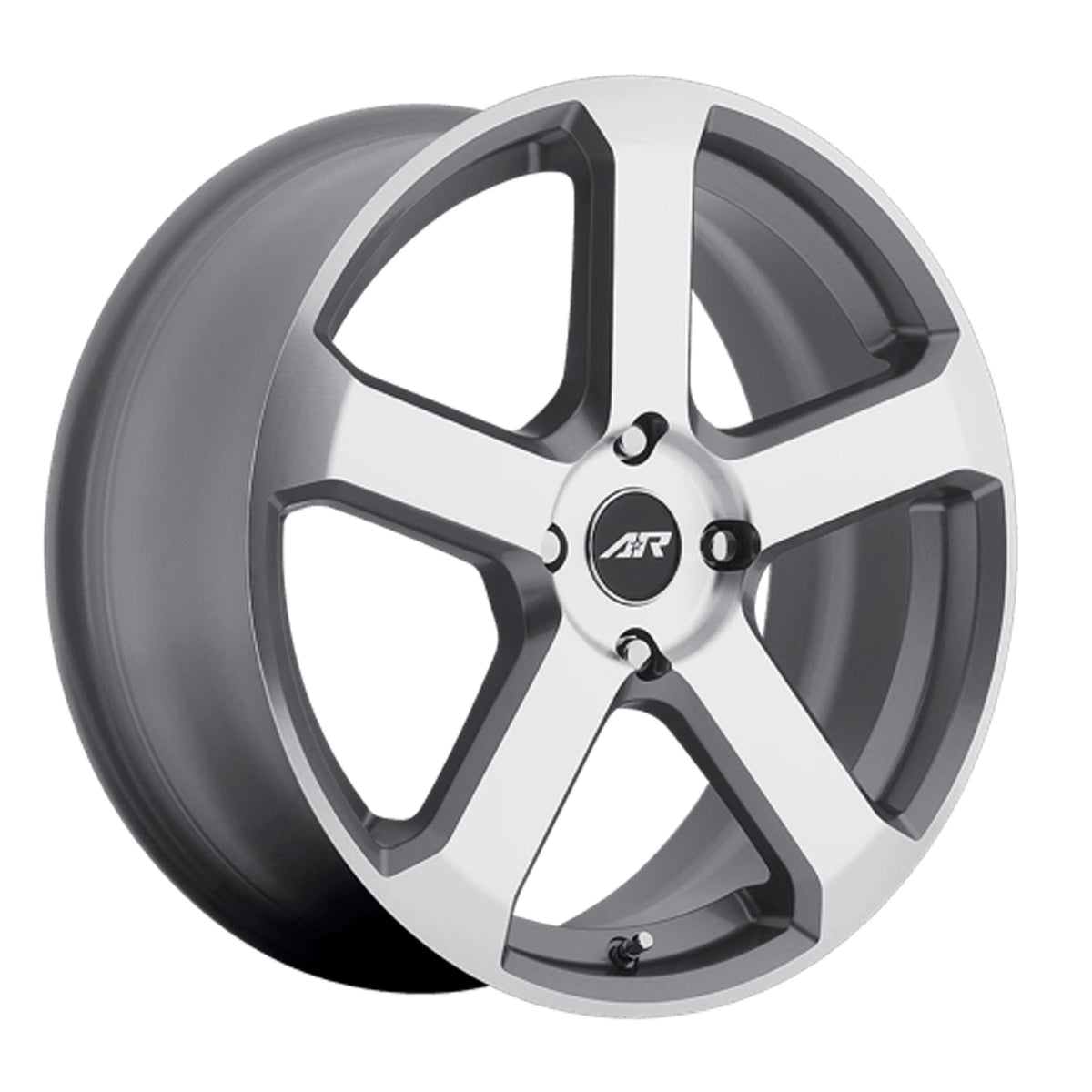 American Racing AR896 Dark Silver W/ Mach Face 17x7.5 +45 5x114.3mm 72.6mm
