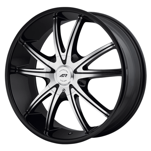 American Racing AR897 Gloss Black Machined 20x8.5 +38 5x114.3|5x127mm 72.6mm - WheelWiz