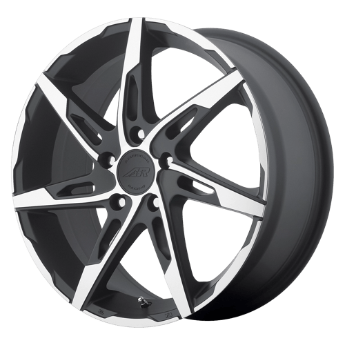 American Racing AR900 Satin Black Machined 17x7.5 +45 5x115mm 72.6mm
