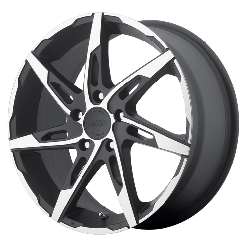 American Racing AR900 Satin Black Machined 18x7.5 +45 5x114.3mm 72.6mm