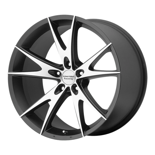 American Racing AR903 Gloss Black Machined 17x8 +38 5x120mm 74.1mm - WheelWiz