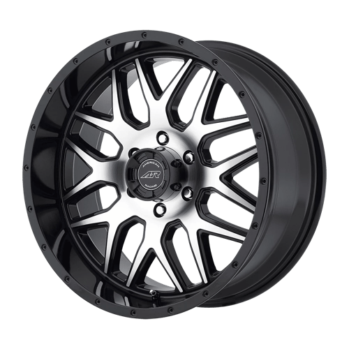 American Racing AR910 Gloss Black Machined 18x9 +18 8x170mm 130.8mm - WheelWiz