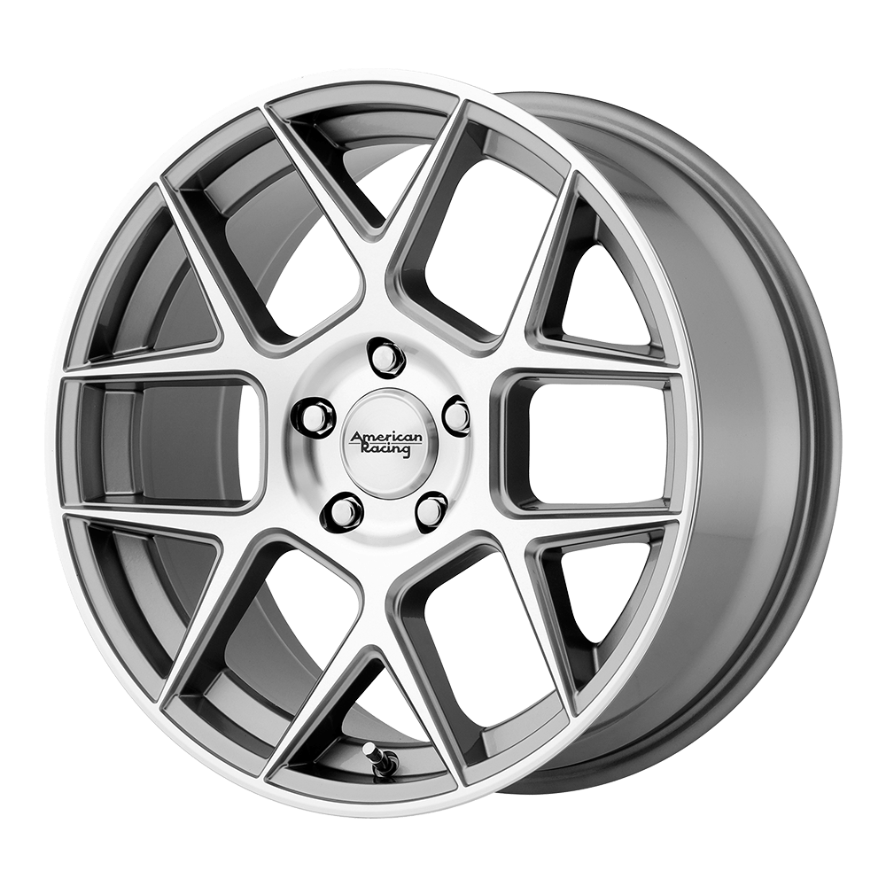 American Racing AR913 APEX Gun Metal Machined Face 18x8.5 +32 5x120mm 74.1mm - WheelWiz