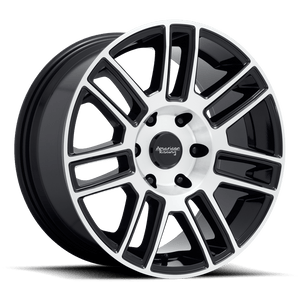 American Racing AR915 Gloss Black Machined 22x9 +15 6x120mm 66.9mm - WheelWiz