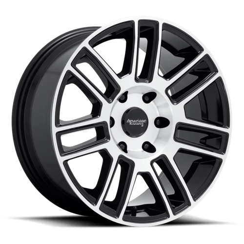 American Racing AR915 Gloss Black Machined 22x9 +30 6x139.7mm 106.1mm - WheelWiz