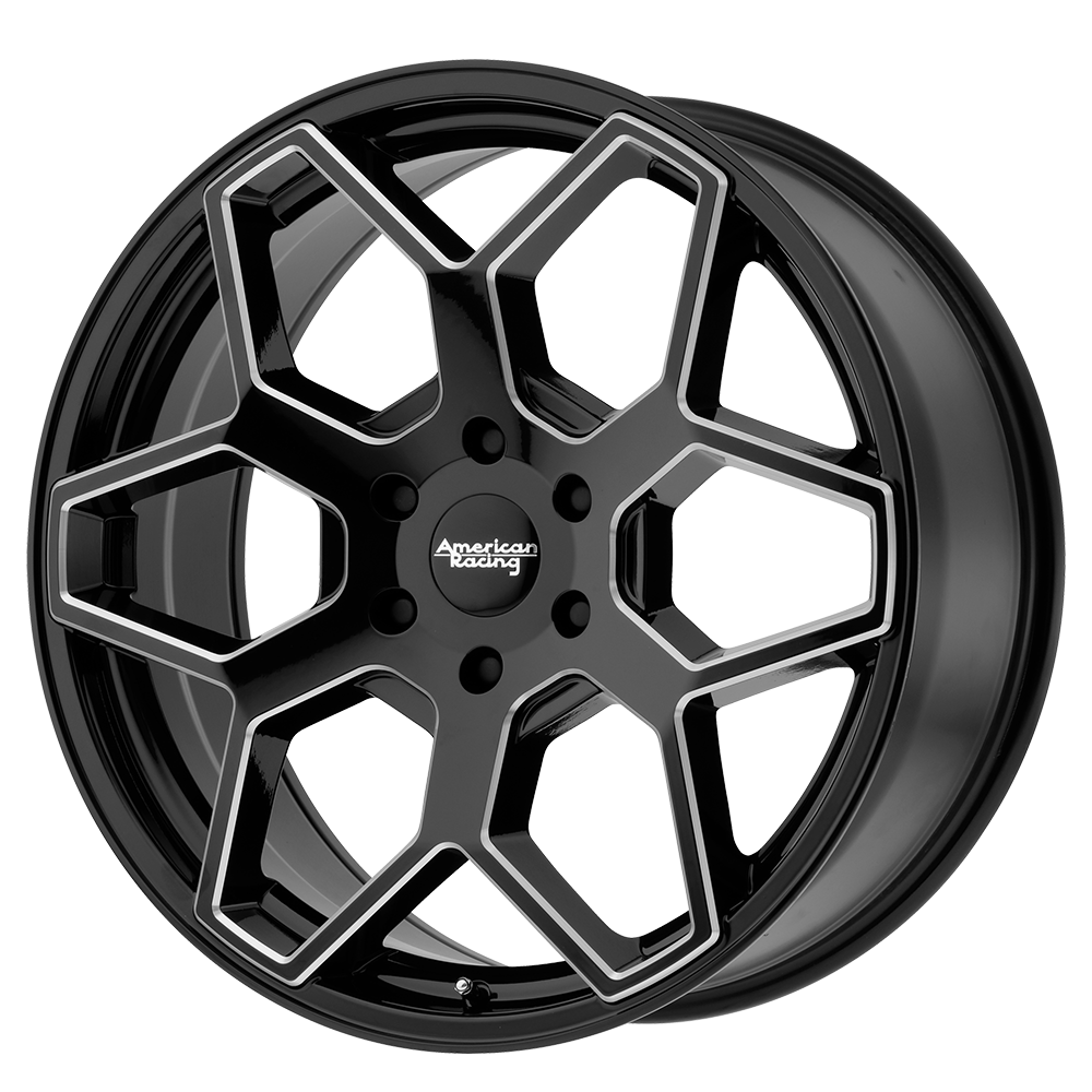 American Racing AR916 Gloss Black Milled 20x8.5 +35 6x114.3mm 72.6mm - WheelWiz