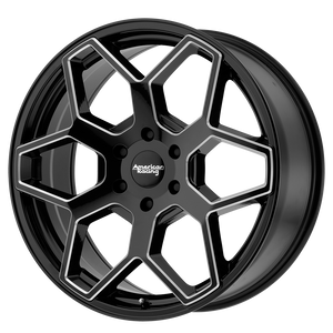 American Racing AR916 Gloss Black Milled 20x8.5 +35 6x114.3mm 72.6mm - WheelWiz