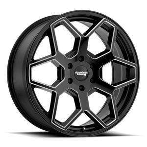 American Racing AR916 Gloss Black Milled 22x9 +35 5x114.3mm 67.1mm - WheelWiz