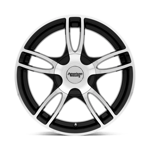American Racing AR919 ESTRELLA 2 Gloss Black Machined 17x7.5 +45 5x114.3|5x120mm 74.1mm - Wheelwiz