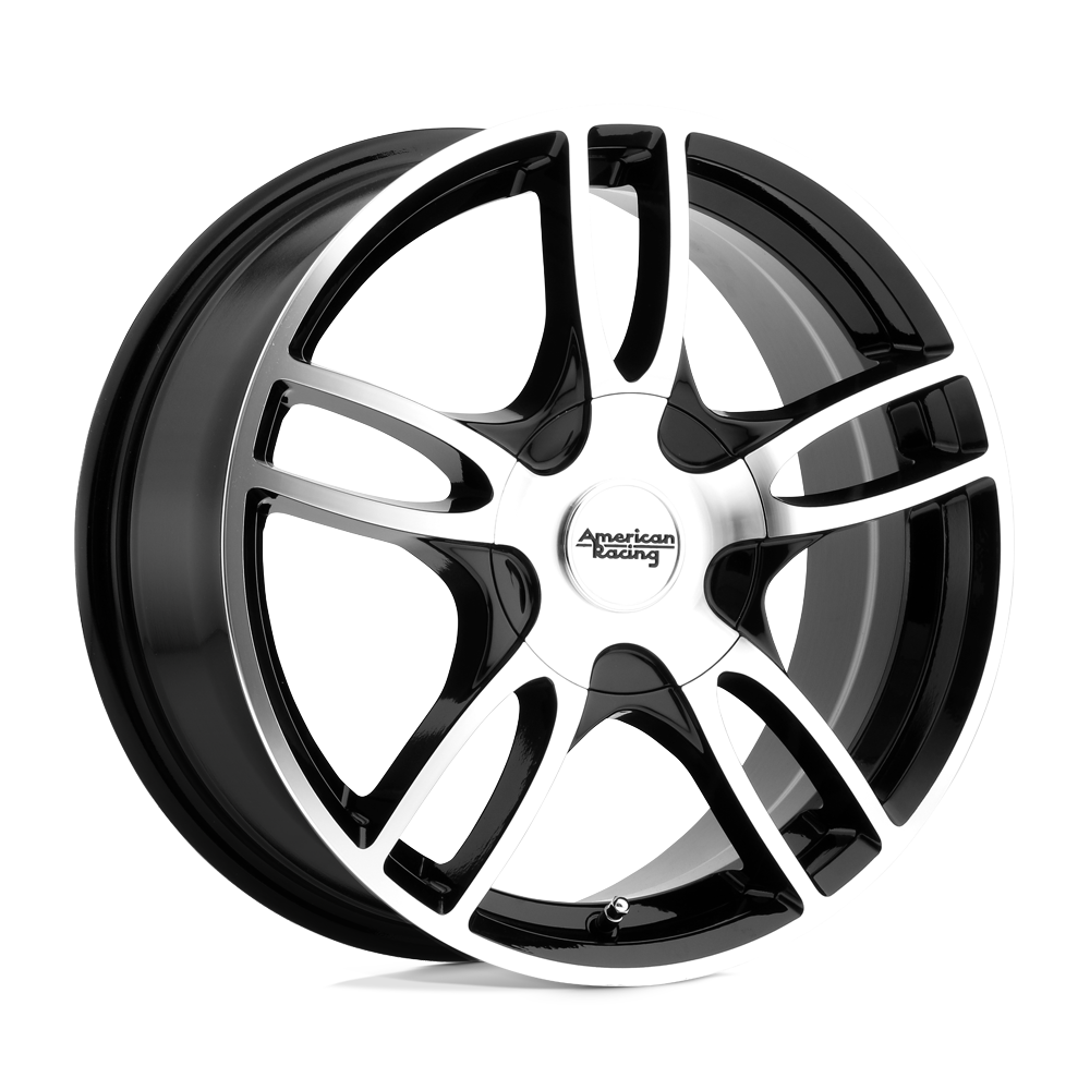 American Racing AR919 ESTRELLA 2 Gloss Black Machined 17x7.5 +45 5x110|5x115mm 72.6mm - WheelWiz