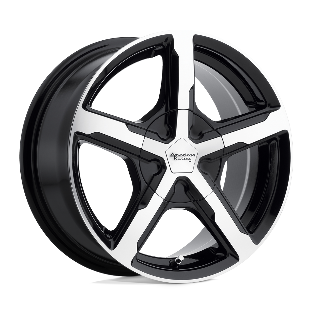American Racing AR921 TRIGGER Gloss Black Machined 17x7 +40 5x110|5x115mm 72.6mm - WheelWiz