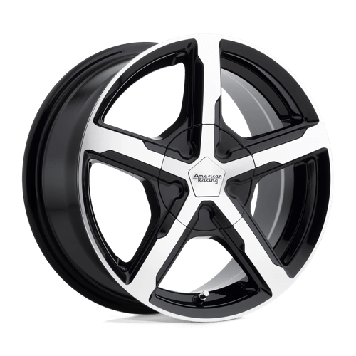 American Racing AR921 TRIGGER Gloss Black Machined 18x8 +15 5x108mm 72.6mm - Wheelwiz