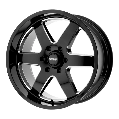 American Racing AR926 PATROL Gloss Black Milled 17x8.5 00 8x170mm 130.8mm - WheelWiz