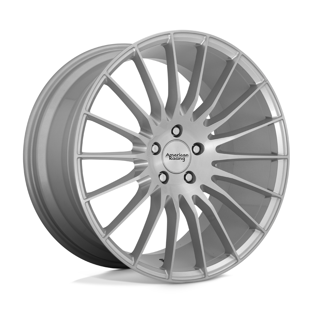 American Racing AR934 FASTLANE Brushed Silver 20x8.5 +25 5x120mm 74.1mm - WheelWiz