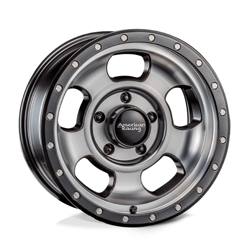 American Racing AR969 ANSEN OFFROAD Satin Black Machined 18x9 00 6x139.7mm 108mm - WheelWiz