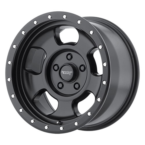 American Racing AR969 ANSEN OFFROAD Satin Black W/ Black Ring 17x8.5 +25 5x127mm 72.6mm - Wheelwiz