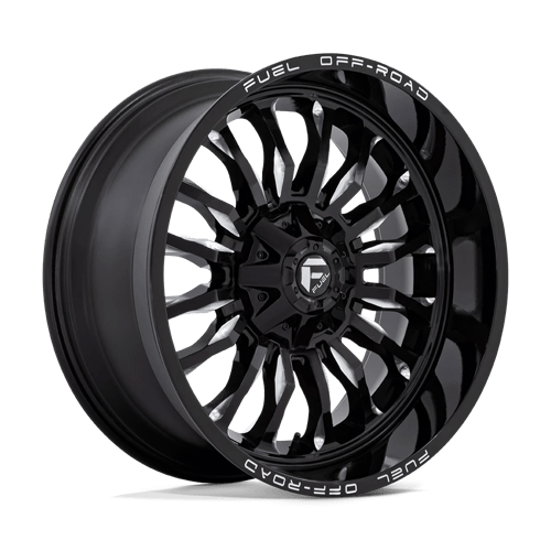 Fuel Offroad D795 ARC Gloss Black Milled 22x10 -18 6x135|6x139.7mm 106.1mm - Wheelwiz