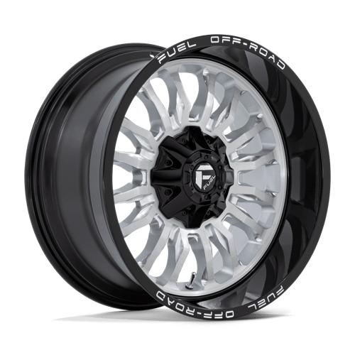 Fuel Offroad D798 ARC Silver Brush Face W/ Blk Lip 20x10 -18 6x135|6x139.7mm 106.1mm - Wheelwiz