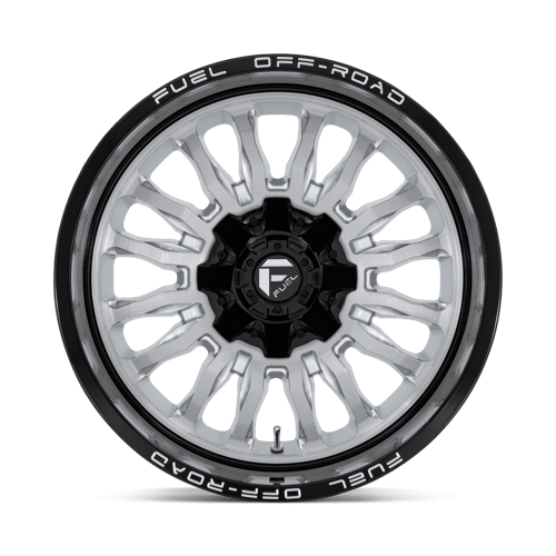 Fuel Offroad D798 ARC Silver Brush Face W/ Blk Lip 20x10 -18 6x135|6x139.7mm 106.1mm - Wheelwiz