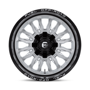 Fuel Offroad D798 ARC Silver Brush Face W/ Blk Lip 20x10 -18 6x135|6x139.7mm 106.1mm - Wheelwiz