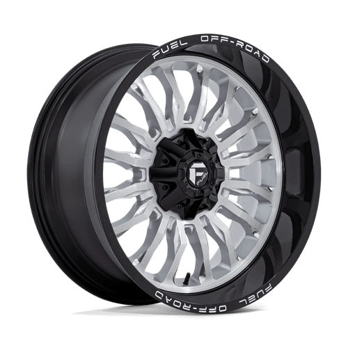 Fuel Offroad D798 ARC Silver Brush Face W/ Blk Lip 22x10 -18 6x135|6x139.7mm 106.1mm - Wheelwiz