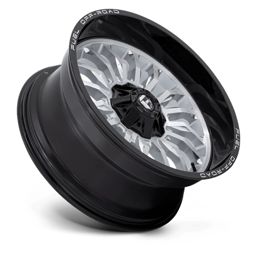 Fuel Offroad D798 ARC Silver Brush Face W/ Blk Lip 22x10 -18 6x135|6x139.7mm 106.1mm - Wheelwiz