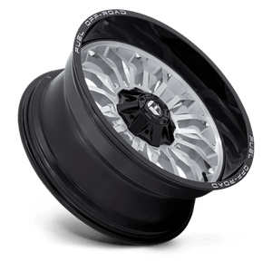 Fuel Offroad D798 ARC Silver Brush Face W/ Blk Lip 22x10 -18 6x135|6x139.7mm 106.1mm - Wheelwiz